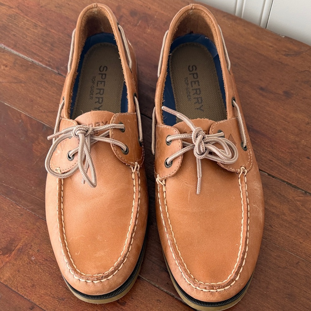 Sperry Top Sider Men's Brown Leather Boat Shoes